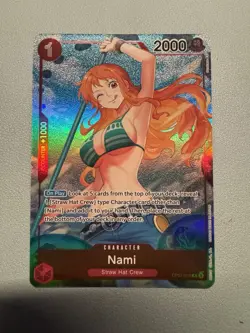 One Piece OP01 Romance Dawn Nami Rare Alt Art (Pre-Errata) OP01-016 English - Image 1