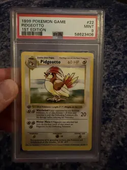 1999 POKEMON BASE SET 1ST EDITION #22 PIDGEOTTO PSA 9 - Image 1