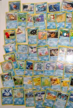 89 Vintage Pokemon Cards -Water, E Reader, Neo WOTC Uncommon Rare Collection Lot - Image 2