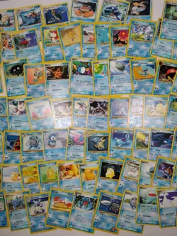 89 Vintage Pokemon Cards -Water, E Reader, Neo WOTC Uncommon Rare Collection Lot - Image 3
