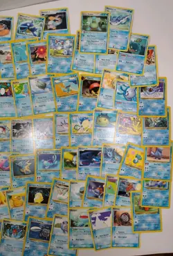 89 Vintage Pokemon Cards -Water, E Reader, Neo WOTC Uncommon Rare Collection Lot - Image 4