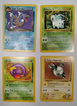 Pokemon Card Vintage Lot, Gym Challenge, Wotc, Mewtwo 29/110, Pikachu, Gyrados - Image 2