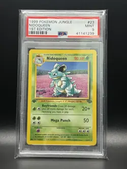 PSA 9 MINT Nidoqueen 23 Jungle 1st Edition Pokemon Card - Image 1