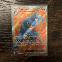 Pokemon Toxicroak EX 232 Full Art LP Pokemon TCG Card Scarlet Violet Base 2023 - Image 1