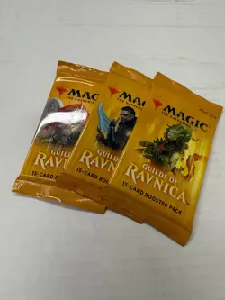 3x Magic The Gathering Guilds of Ravnica 15-Card Sealed Booster Packs - Image 1