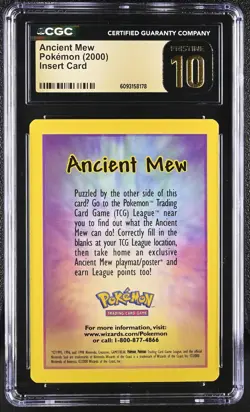 CGC 10 Pristine Ancient Mew Pokemon Insert Card - Image 1