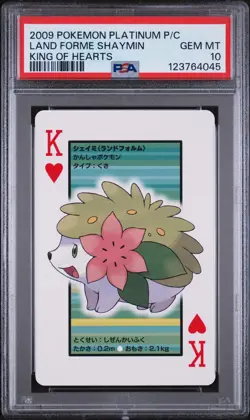 2009 POKEMON PLATINUM VERSION PLAYING CARDS LAND FORME SHAYMIN PSA 10 - Image 1