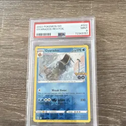 Pokemon 2022 Gyarados 022/078 GO Reverse Holo PSA 9 Holo Rare Card English - Image 1