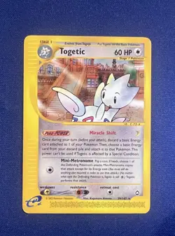 Togetic 39/147 Aquapolis Non-Holo 2002 WOTC Vintage E-Reader Pokemon Card - Image 1