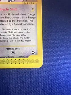 Togetic 39/147 Aquapolis Non-Holo 2002 WOTC Vintage E-Reader Pokemon Card - Image 4