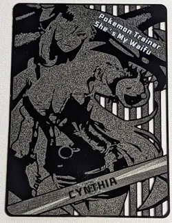 Cynthia Black Metal Card Goddess Story Garchomp Pokemon Doujin Anime CCG Waifu - Image 3