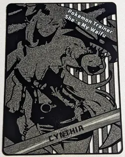 Cynthia Black Metal Card Goddess Story Garchomp Pokemon Doujin Anime CCG Waifu - Image 5