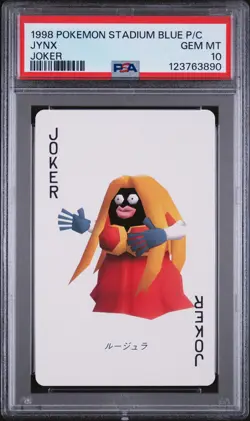 1998 POKEMON STADIUM BLUE VERSION PLAYING CARDS JOKER JYNX PSA 10 - Image 1