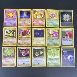 15x Vintage Pokemon Cards Lot WOTC Team Rocket - Dark Primeape Eevee Energy - Image 1