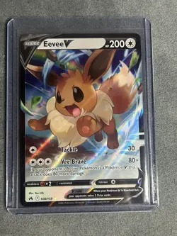 Pokemon TCG Eevee v Ultra Rare Colorless Holo Crown Zenith Card #108/159 - Image 1