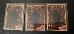 Egyptian God Cards Set Obelisk Slifer Winged Ra YuGiOh RA03 Platinum Secret LP+ - Image 2