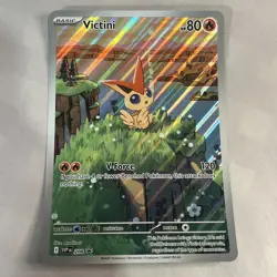 Pokemon Victini Jumbo Black Star Promo Card TCG Scarlet & Violet SVP 208 - Image 1