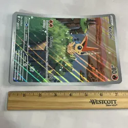 Pokemon Victini Jumbo Black Star Promo Card TCG Scarlet & Violet SVP 208 - Image 3