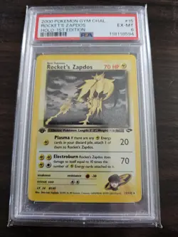 Rocket's Zapdos 15/132 Pokemon Gym Challange 1st Edition Holo Rare PSA 6 - Image 1