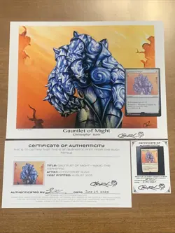 MTG Magic: The Gathering - GAUNTLET OF MIGHT - 30th Artist Proof & Print - NM - Image 1