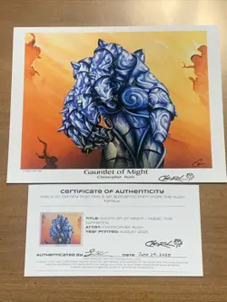 MTG Magic: The Gathering - GAUNTLET OF MIGHT - 30th Artist Proof & Print - NM - Image 2