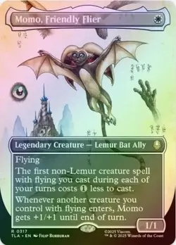 Momo, Friendly Flier - Foil - Borderless - Avatar: The Last Airbender #0317 MTG - Image 1