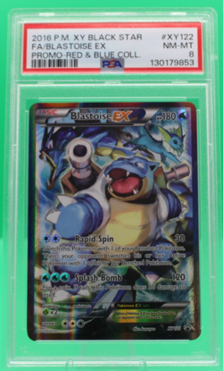2016 Pokemon XY, Promos Red & Blue Blastoise-EX PSA 8 #XY122 Basic/Promo - Image 1