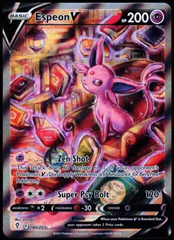 Pokemon Card- Espeon V (Alternate Full Art) SWSH07: Evolving Skies #180/203 - Image 1