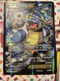 Blastoise EX Card 2016 XY122 Jumbo Black Star Promo Pokemon TCG. - Image 1
