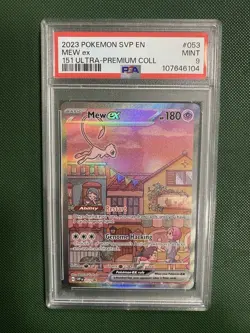 Mew ex SVP 053 151 UPC Promo PSA 9 Mint Graded Pokemon TCG Card - Image 1