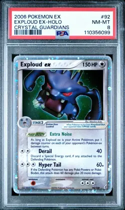 Pokemon Exploud ex 2006 Crystal Guardians #92 Psa 8 NM-MT Holo Swirl - Image 1