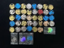 2025 Pokemon TCG S.Chinese Coin Jolteon Squirtle Pikachu Psyduck Lot*42 YV34 - Image 1