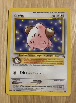 2001 CLEFFA BLACK STAR PROMO #31 POKEMON TCG NM - Image 1