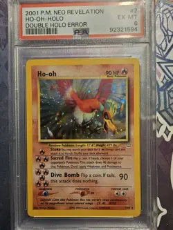 Pokemon Ho-Oh 7/64 Neo Revelation Unlimited Double Holo Error Psa 6 - Image 1