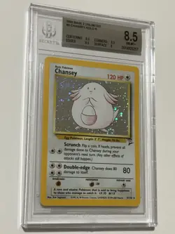 2000 Pokemon TCG Chansey 003/130 Base Set 2 Holo Vintage BGS 8.5 - Image 2