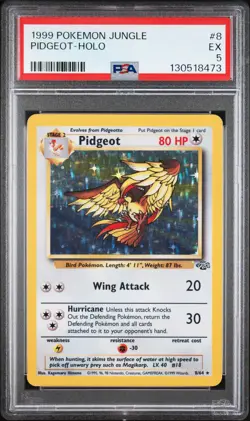 1999 POKEMON JUNGLE #8 PIDGEOT-HOLO PSA 5 - Image 1