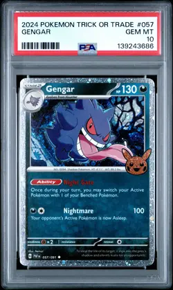 2024 POKEMON TRICK OR TRADE #057 GENGAR PSA 10 - Image 1