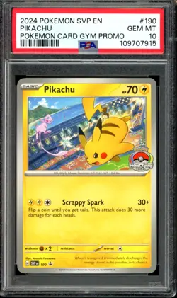 PSA 10 Pikachu SVP 190 World Championships 2024 Black Star Promo Pokemon - Image 1