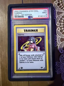 Pokemon 1st edition Sabrina Trainer PSA 9 From Gym Challenge - Image 1