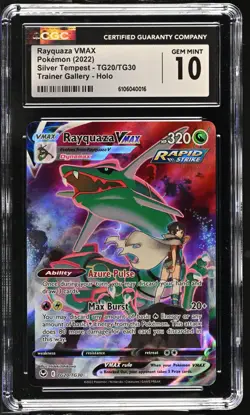 CGC 10 Rayquaza VMAX TG20/TG30 Silver Tempest Trainer Gallery Pokemon - Image 1