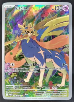 2025 Pokemon Phantasmal Flames Zacian #100/094 Illustration Rare BK3 - Image 1