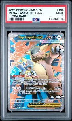 2025 POKEMON MEG EN-MEGA EVOLUTION ULTRA RARE #164 MEGA KANGASKHAN EX PSA 9 - Image 1