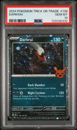2024 POKEMON TRICK OR TRADE #136 DARKRAI PSA 10 - Image 1