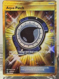 Pokemon TCG Aqua Patch Sun & Moon: Guardians Rising 161/145 Holo Secret Rare EX - Image 1