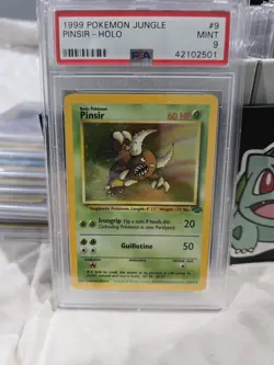 1999 POKEMON JUNGLE #9 PINSIR-HOLO PSA 9 - Image 1