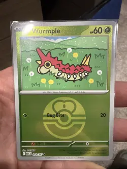 Pokemon WURMPLE 011/217 - Ascended Heroes - Rev Holo - LOVE BALL PATTERN - Image 1