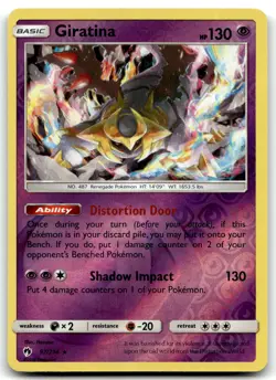 Giratina 97/214 SM - Lost Thunder Holo Rare Reverse Holo Pokemon TCG LP - Image 1
