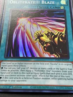 Exodia Full 5 Piece Set + Incarnate + Obliterate!!! + Blaze + Rage | YuGiOh! - Image 4