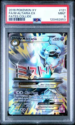 PSA 9 M Altaria Ex Full Art #121 2016 Pokemon Xy Fates Collide 120462853 - Image 1