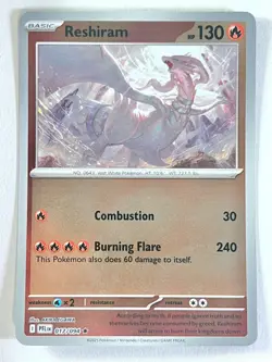 Reshiram 017/094 Reverse Holo Rare Phantasmal Flames Pokemon TCG - Near Mint NM - Image 1